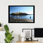 ヌブルライトハウスヨークメイン魚釣り ポスター (ホームオフィス)