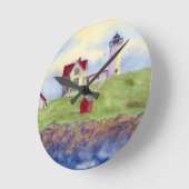 ヌブルライトハウスヨークメイン ラウンド壁時計 (傾斜)