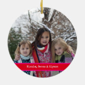 ヌブルライトハウスレッドファミリーフォト セラミックオーナメント (裏面)