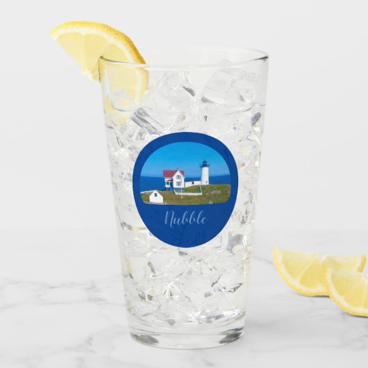 ヌブルライトブルーホライゾンメインライトハウス タンブラーグラス (アイス正面)