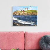 ヌブルライト、ケープNeddick Maine Canvas Print キャンバスプリント (インサイチュ (リビング))