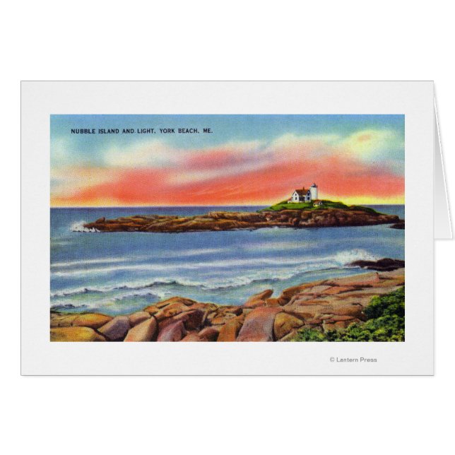 ヌブル島と灯台の景色 (正面横)