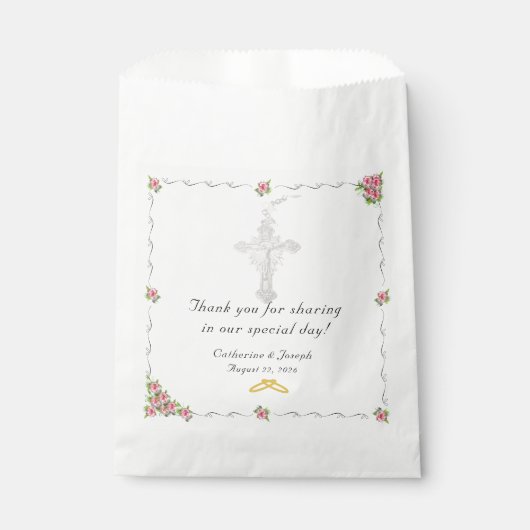 ヌプタルバラカトリック結婚式の引き出物バッグ フェイバーバッグ (正面)