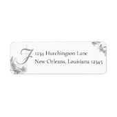 ヌプタル結婚ユニティのモノグラムの差出人住所 ラベル (正面)