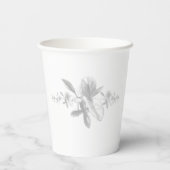 ヌプタル統一モノグラムのウェディングシャワー 紙コップ (裏面)