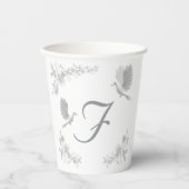 ヌプタル統一モノグラムのウェディングシャワー 紙コップ (正面)