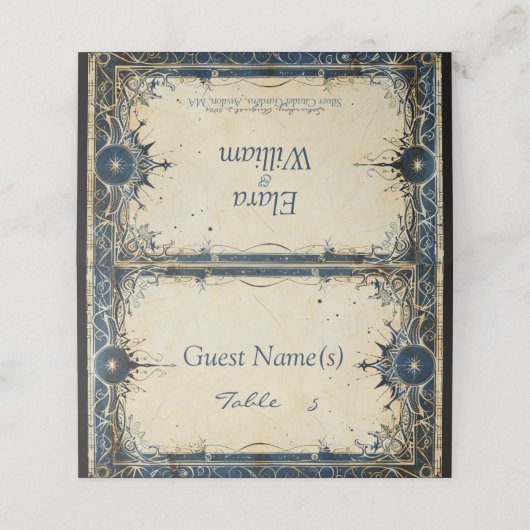 ヌメ王室のノ結婚レ プレイスカード (外部開封)