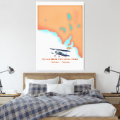 ヌラーバー国立公園オーストラリアの地図 キャンバスプリント (インサイチュ (寝室))