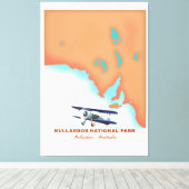 ヌラーバー国立公園オーストラリアの地図 キャンバスプリント (インサイチュ (ウッドフロア))