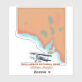 ヌラーバー国立公園オーストラリアの地図 シール (シート)