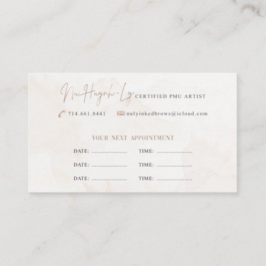 ヌリーインク |編集不可テンプレート 名刺 (裏面)