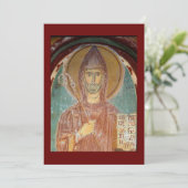 ヌルシアの聖ベネディクトのアイコン祈りの言葉カード シーズンカード (スタンド正面)