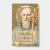 ヌルシアの聖ベネディクト(JM 07;スタイル1) バッジ (裏面)