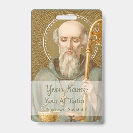 ヌルシアの聖ベネディクト(JM 07;スタイル1) バッジ