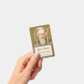 ヌルシアの聖ベネディクト(JM 07;スタイル2) バッジ (手持ち)