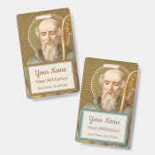 ヌルシアの聖ベネディクト(JM 07;スタイル2) バッジ (正面&裏面)