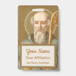 ヌルシアの聖ベネディクト(JM 07;スタイル2) バッジ