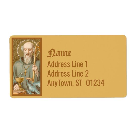 ヌルシアの聖ベネディクト(JM 07) ラベル (正面)