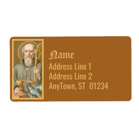 ヌルシアの聖ベネディクト(JM 07) ラベル (正面)