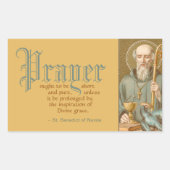 ヌルシアの聖ベネディクト(JM 07;祈りの言葉引用文) 長方形シール (正面)