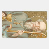 ヌルシアの聖ベネディクト(JM 07) 長方形シール (正面)