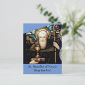 ヌルシアカードの聖ベネディクト ポストカード (スタンド正面)