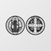 ヌルシア勲章の聖ベネディクト – カトリック ウィンドウサイン (シート)