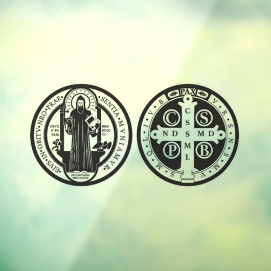 ヌルシア勲章の聖ベネディクト – カトリック ウィンドウサイン (シート3)