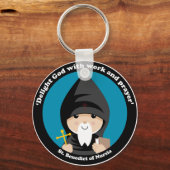 ヌルシア聖ベネディクト キーホルダー (正面)