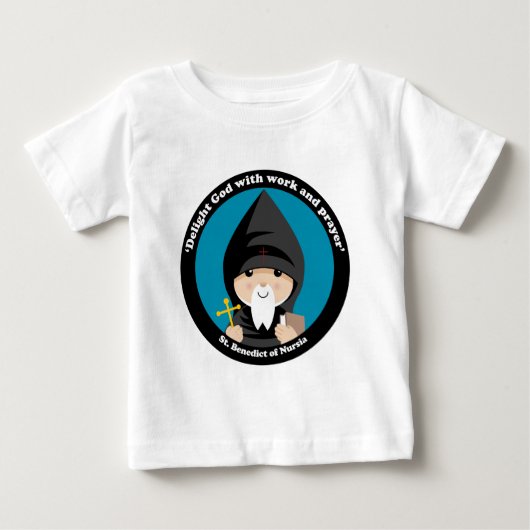 ヌルシア聖ベネディクト ベビーTシャツ (正面)