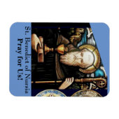 ヌルシア聖ベネディクト マグネット (横)