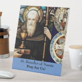 ヌルシア聖ベネディクト 台座サイン (インサイチュ)