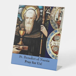 ヌルシア聖ベネディクト 台座サイン