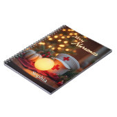 ヌルパーソナライズされたセメリーマス – リアリスティックホリデイ ノートブック (左側)