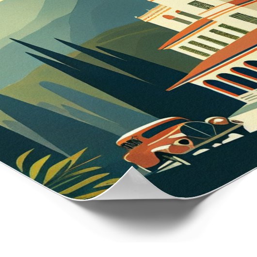 ヌワラエリアスリランカミニマリスト旅行ポスター ポスター (角)