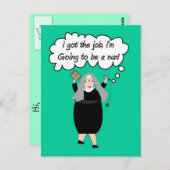 ヌンおもしろいカー得ド"仕事！" （ゲイル・ガベル） ポストカード (正面/裏面)