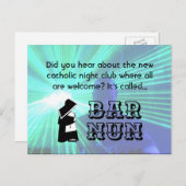 ヌンおもしろいプンカトリックのナイトクラブジョーク ポストカード (正面/裏面)