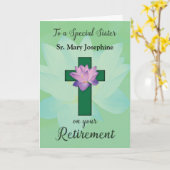 ヌンカスタマイズ可能な名前リタイアロータスフラワーC カード (黄色い花)