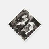 ヌンス喫煙ヴィンテージ写真 スタンダードカクテルナプキン (角)
