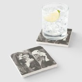 ヌンス喫煙ヴィンテージ写真 ストーンコースター (横)