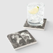 ヌンス喫煙ヴィンテージ写真 ストーンコースター (横)