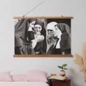 ヌンス喫煙ヴィンテージ写真 吊り下げ型タペストリー (寝室)