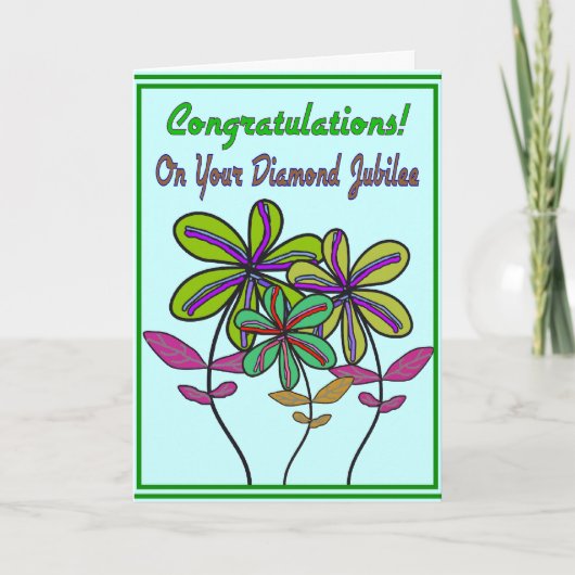 ヌンズダイヤモンドジュビリー75年目のサービス カード (正面)