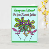 ヌンズダイヤモンドジュビリー75年目のサービス カード (黄色い花)