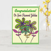 ヌンズダイヤモンドジュビリー75年目のサービス カード (黄色い花)