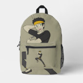 ヌンチャク・ストライカー プリントバックパック (正面)