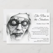 ヌン不気味ハロウィーン招待状の難しい宗教 招待状 (正面)