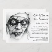 ヌン不気味ハロウィーン招待状の難しい宗教 招待状 (正面/裏面)