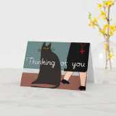 ヌン考えるズ「お前の」カード&ギフトキャットデザイン カード (黄色い花)