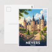 ヌヴェール フランス シャトー ヴィンテージ 旅行 ポストカード (正面/裏面)